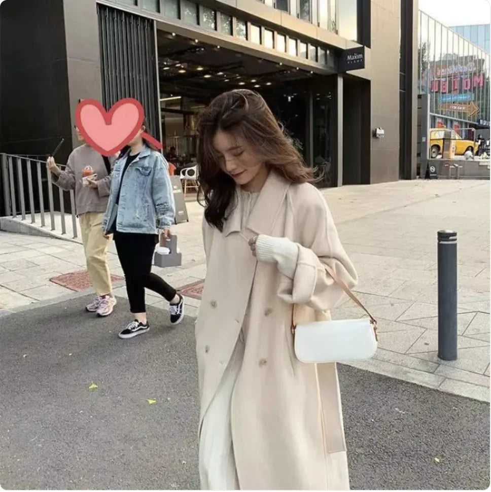 Hepburn Style Woolen Coat for Autumn/Winter