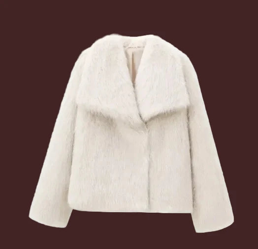 French-Style Faux Fur Coat